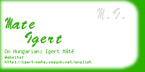 mate igert business card